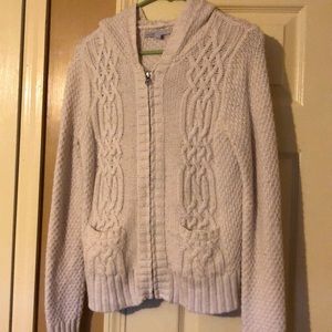 Old Navy Sweaters - Cream hooded zip up sweater with pockets Old Navy Sweaters - Cream hooded zip up sweater with pockets